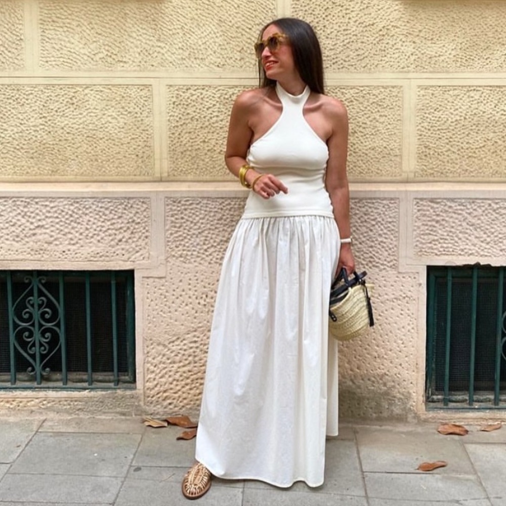 NWT Zara Combination Halter Dress